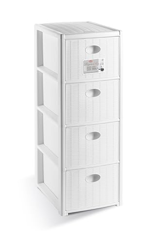 stefanplast-cassettiera-salvaspazio-slim-4-cassetti-bianca-30x40x80-cm image 3