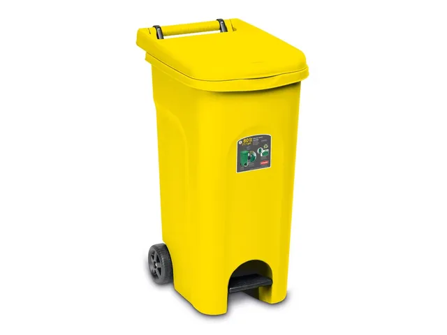 stefanplast-urban-eco-pattumiera-a-pedale-80-lt-gialla image 1