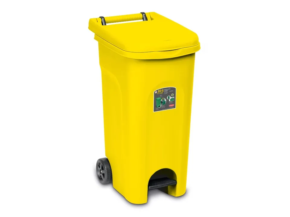 stefanplast-urban-eco-pattumiera-a-pedale-80-lt-gialla image 1