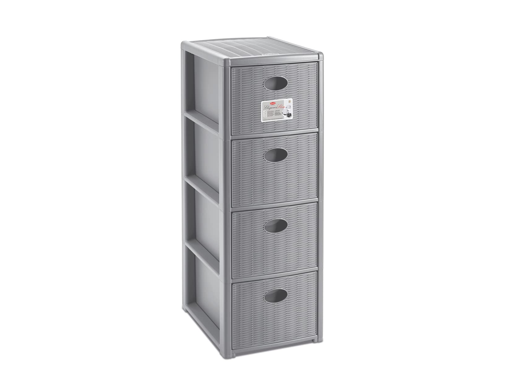 stefanplast-elegance-cassettiera-30x40x80-grigia-4-cassetti image 1