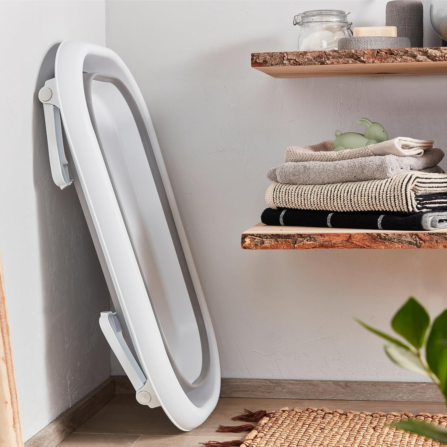rotho-babydesign-baby-bath-2-go-vaschetta-bagnetto-pieghevole-grigio-bianco-82x4 image 3
