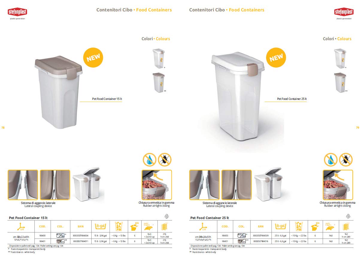 stefanplast-break-contenitore-pet-food-25-lt-bianco-con-chiusura-ermetica image 2