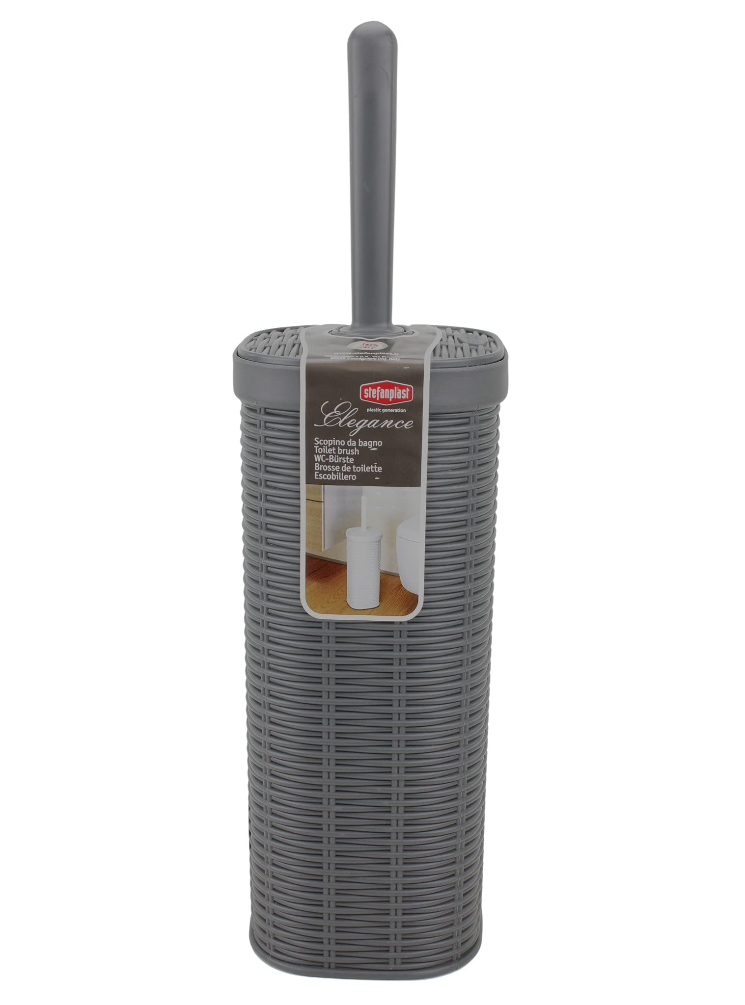 stefanplast-portascopino-wc-elegance-grigio-ardesia-tortora-12x12xh40 image 1