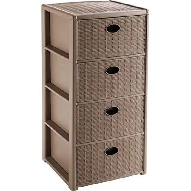stefanplast-elegance-cassettiera-4-cassetti-tortora-40x40x80-cm image 1
