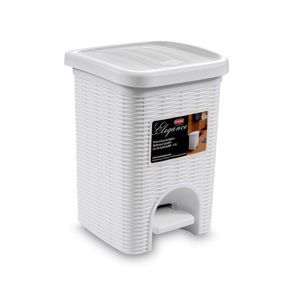 stefanplast-elegance-pattumiera-bagno-6-lt-moka-con-pedale image 4