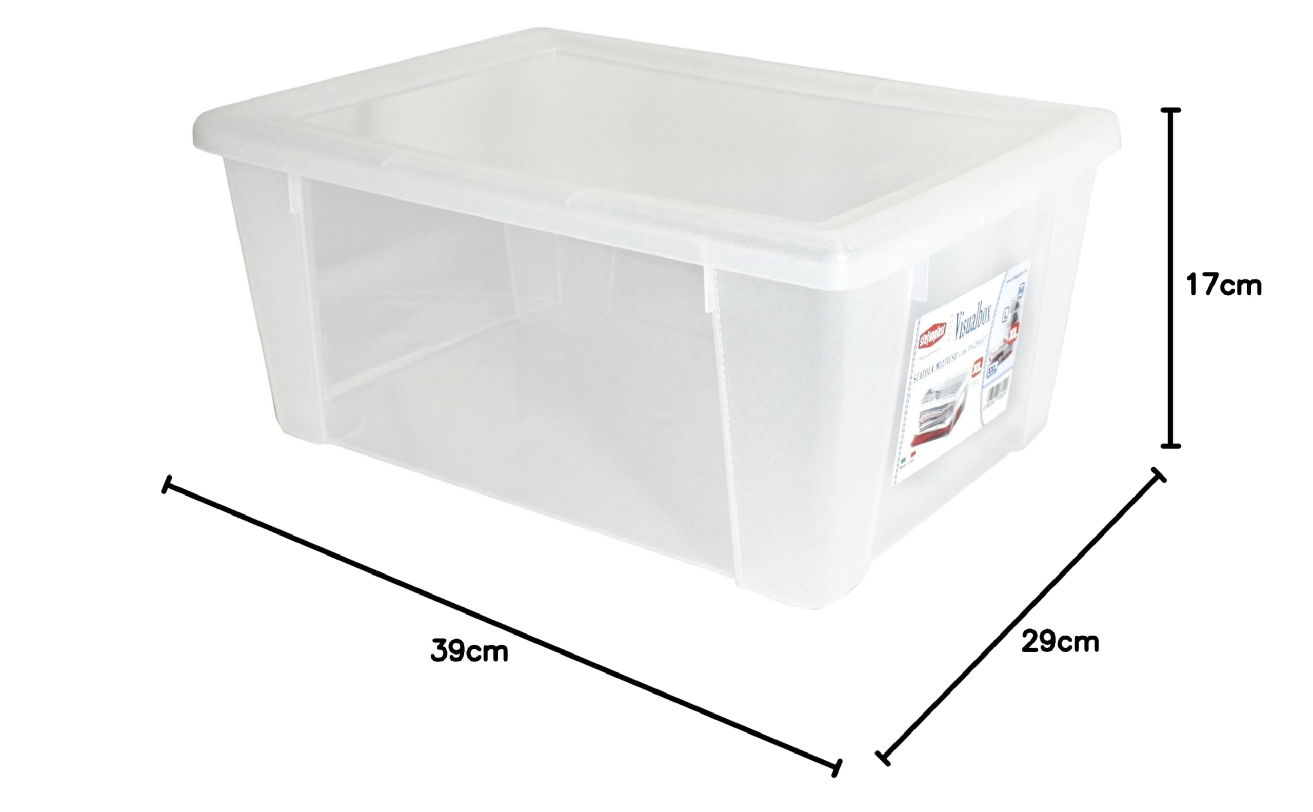 stefanplast-visualbox-scatola-multiuso-trasparente-xl-15-l-39-x-29-x-17-cm-con-c image 4