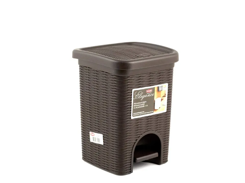 stefanplast-elegance-pattumiera-bagno-6-lt-moka-con-pedale image 1