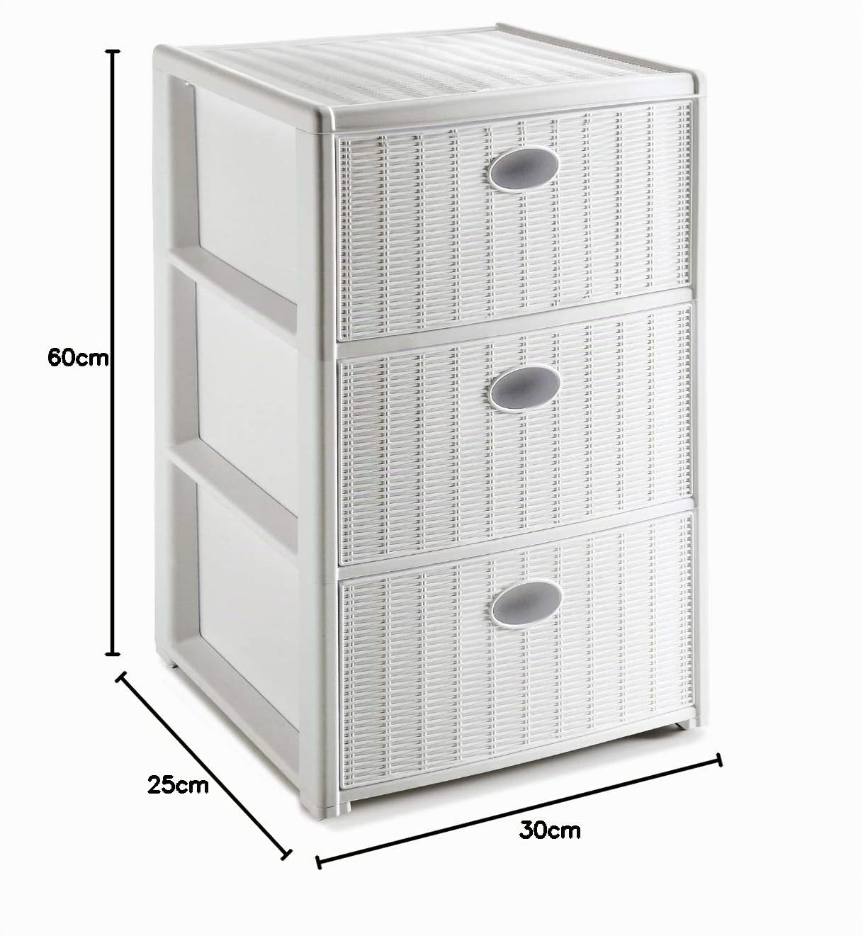 stefanplast-elegance-cassettiera-3-cassetti-40x40x60-bianca image 2