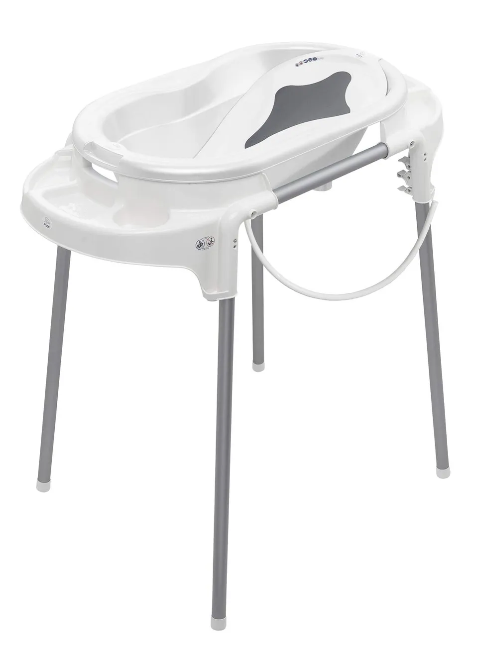 rotho-babydesign-top-stazione-bagnetto-100-cm-con-vaschetta-e-cavalletto-regolab image 1