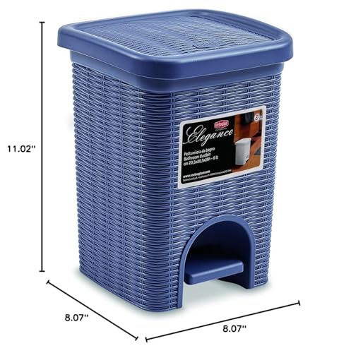 stefanplast-elegance-pattumiera-rattan-6-lt-blu-navy-20x20-5x27-5-cm image 4
