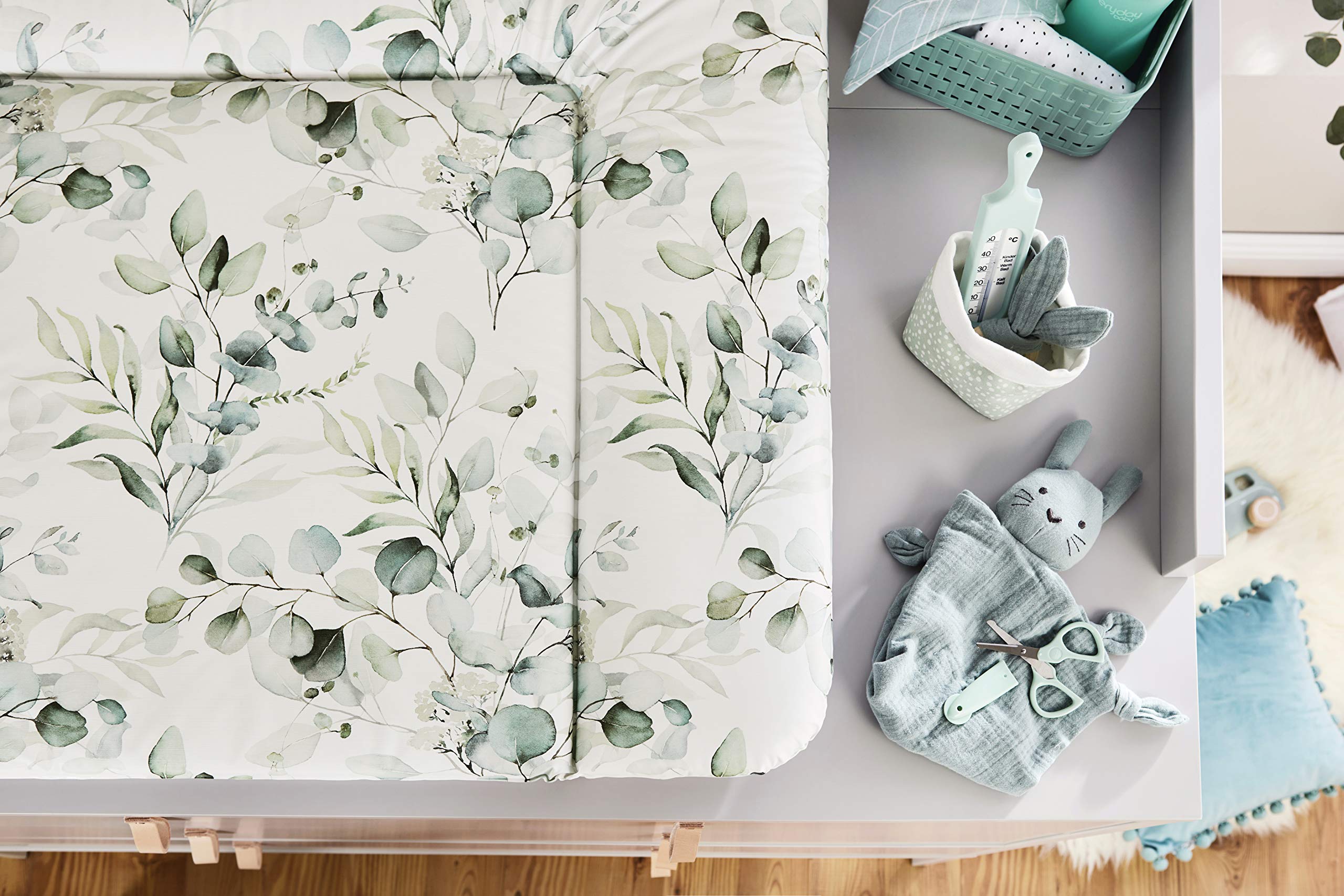 rotho-babydesign-natural-leaves-materassino-fasciatoio-85x72x5-cm-multicolore image 4