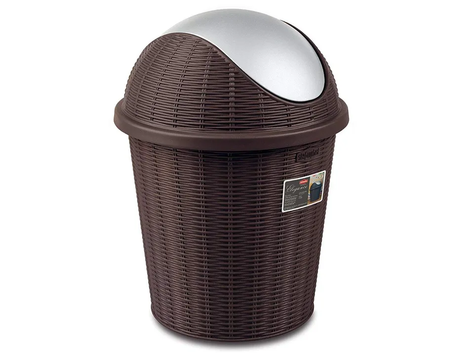 stefanplast-elegance-cestino-basculante-10-l-moka-28-5x39h-cm image 1