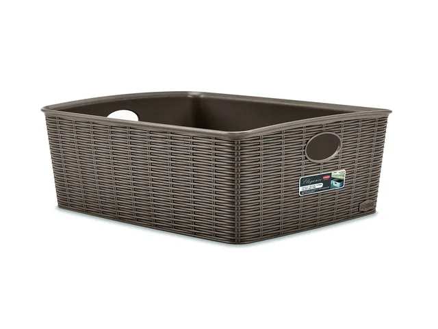 stefanplast-elegance-cestino-rattan-marrone-36x29x13-cm image 1