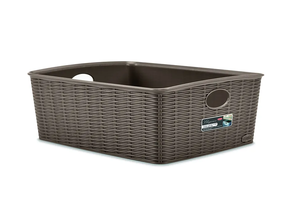 stefanplast-elegance-cestino-rattan-marrone-36x29x13-cm image 1