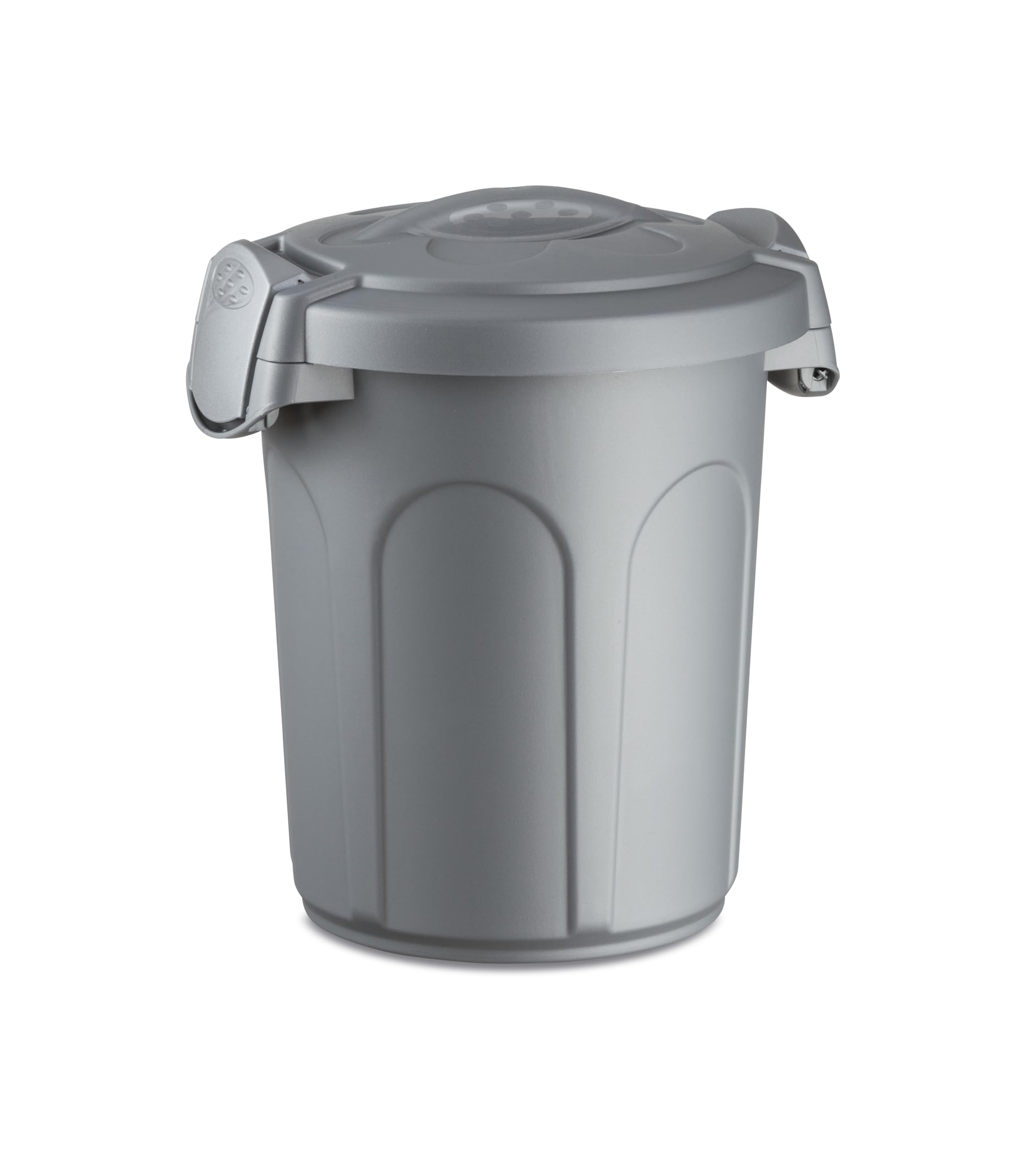 stefanplast-bidone-con-coperchio-speedy-8-l-silver image 1