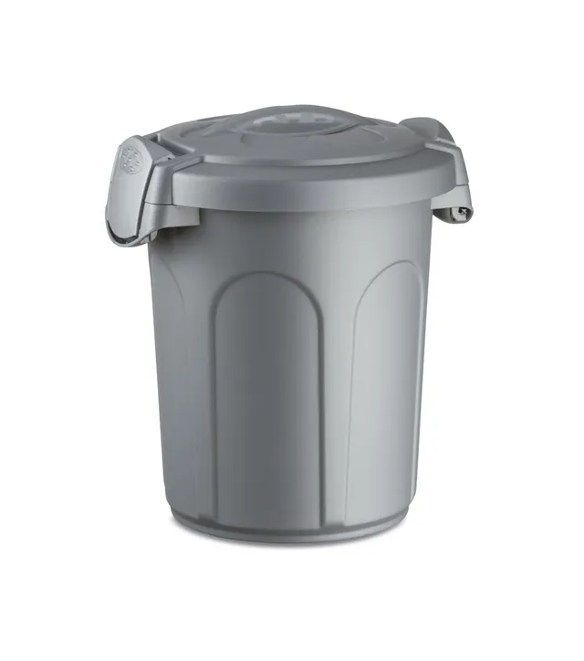 stefanplast-bidone-con-coperchio-speedy-8-l-silver image 1