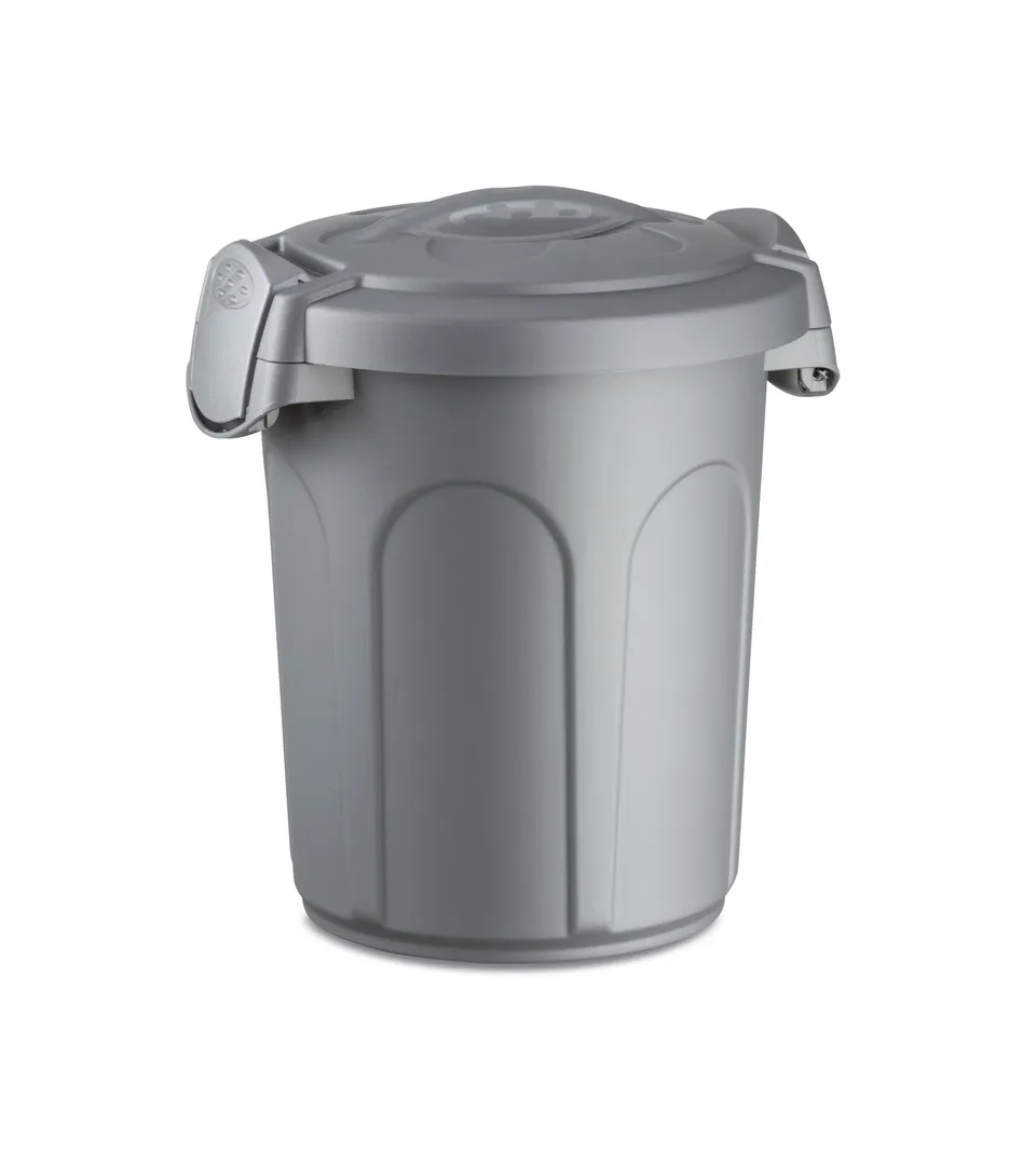 stefanplast-bidone-con-coperchio-speedy-8-l-silver image 1