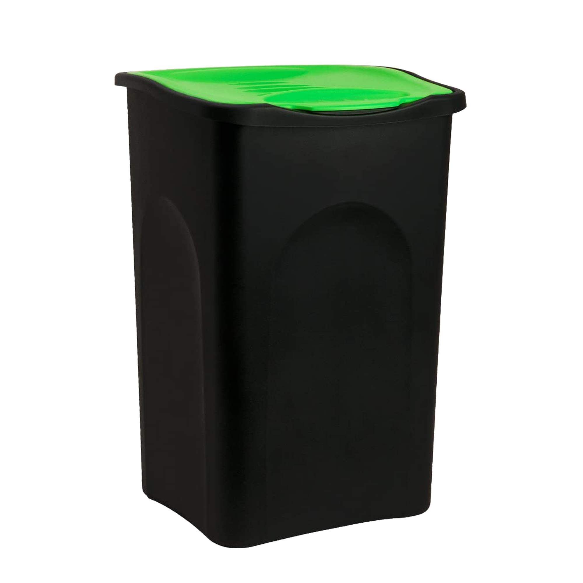 stefanplast-ecogreen-pattumiera-50-litri-37x37x56-nero-verde image 1