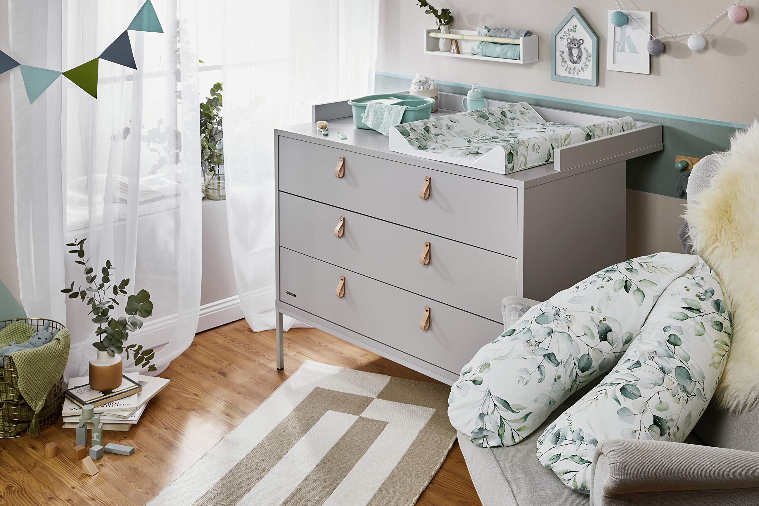 rotho-babydesign-cuscino-allattamento-multiuso-foglie-naturali-ipoallergenico image 4