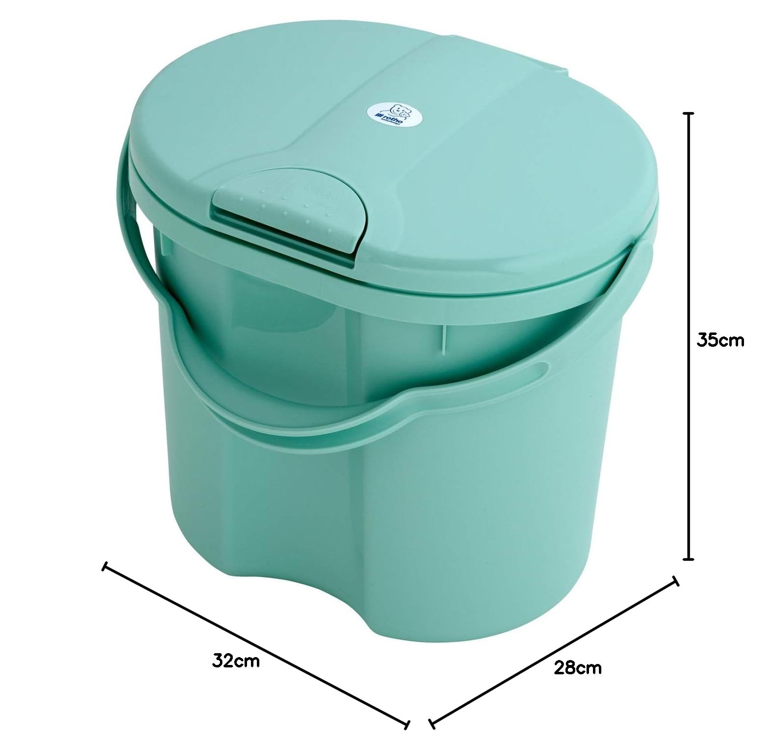 rotho-babydesign-top-secchio-per-pannolini-11-l-verde-swedish-green image 5