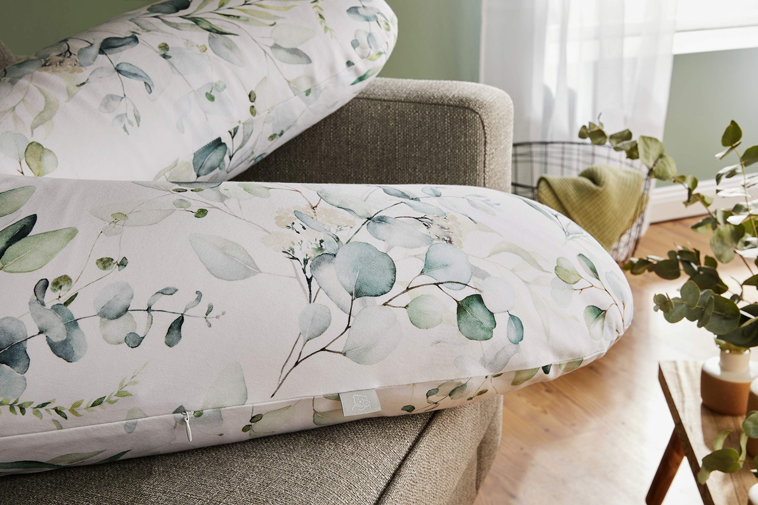 rotho-babydesign-cuscino-allattamento-multiuso-foglie-naturali-ipoallergenico image 3