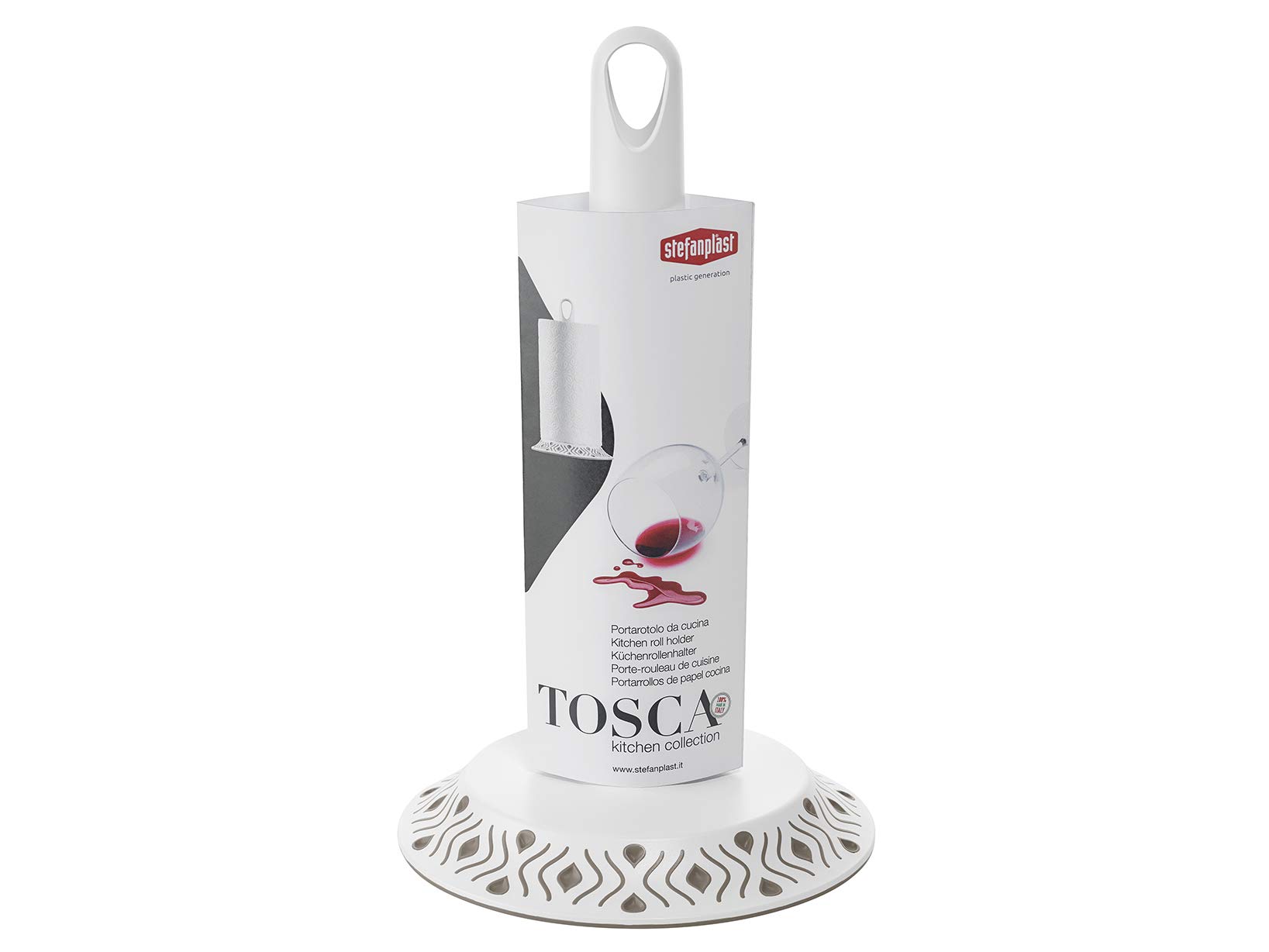 stefanplast-tosca-portarotolo-da-cucina-17-cm-tortora image 1