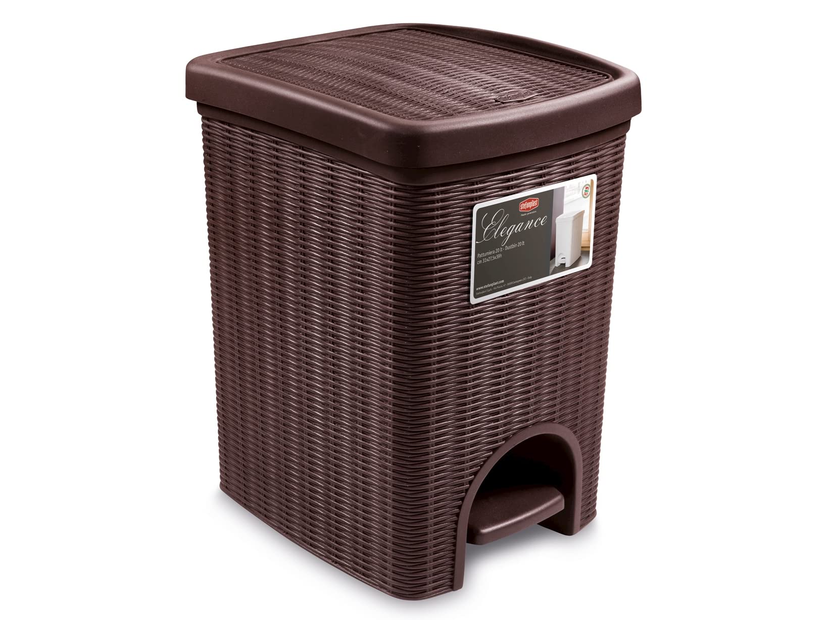 stefanplast-elegance-pattumiera-a-pedale-20-l-bianca-31x27-5x39-cm image 6