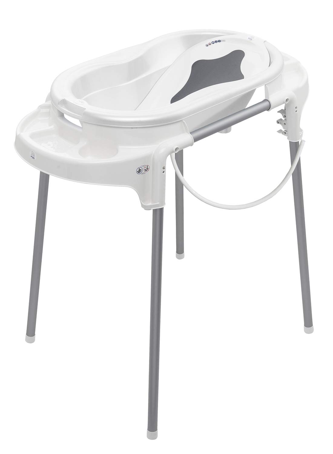 rotho-babydesign-top-stazione-bagnetto-100-cm-con-vaschetta-e-cavalletto-regolab image 1