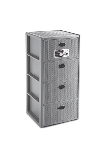 stefanplast-elegance-cassettiera-4-cassetti-grigio-40x40x80-cm image 3