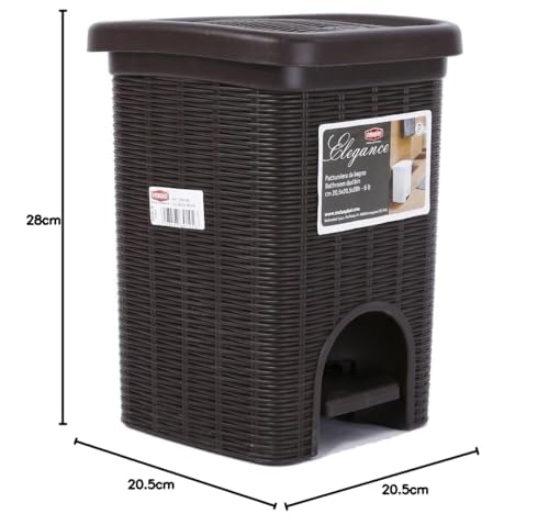 stefanplast-elegance-pattumiera-bagno-6-lt-moka-con-pedale image 7