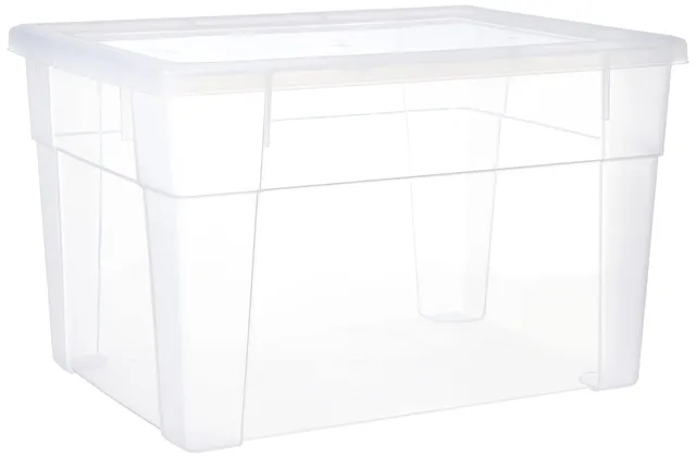 stefanplast-visualbox-scatola-plastica-bianco-trasparente-39x29x24-cm image 1