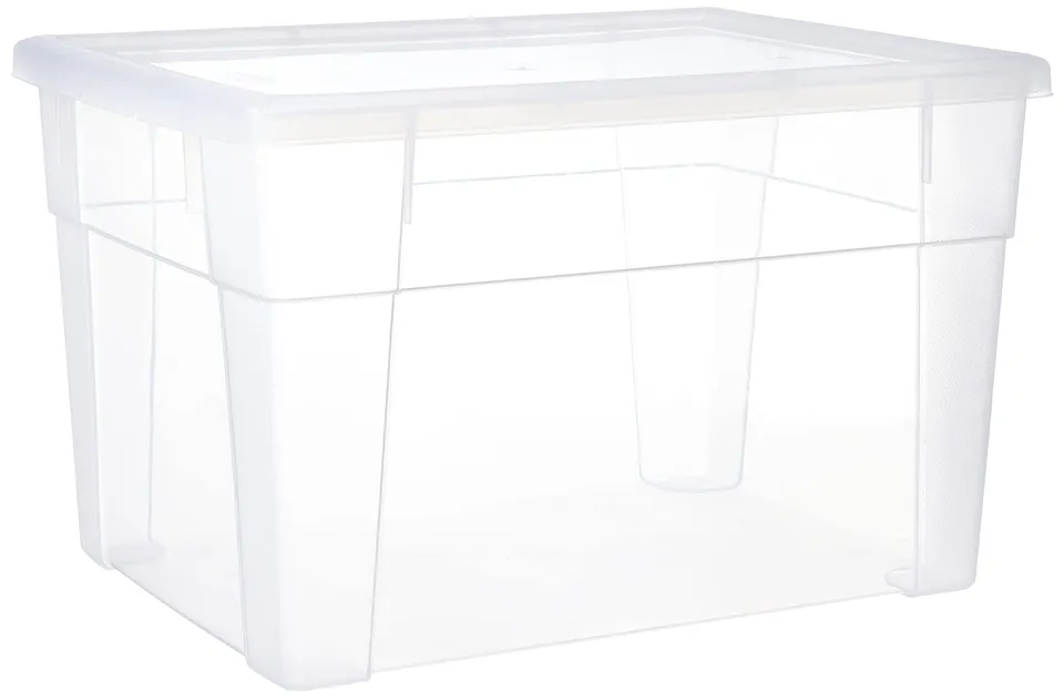 stefanplast-visualbox-scatola-plastica-bianco-trasparente-39x29x24-cm image 1