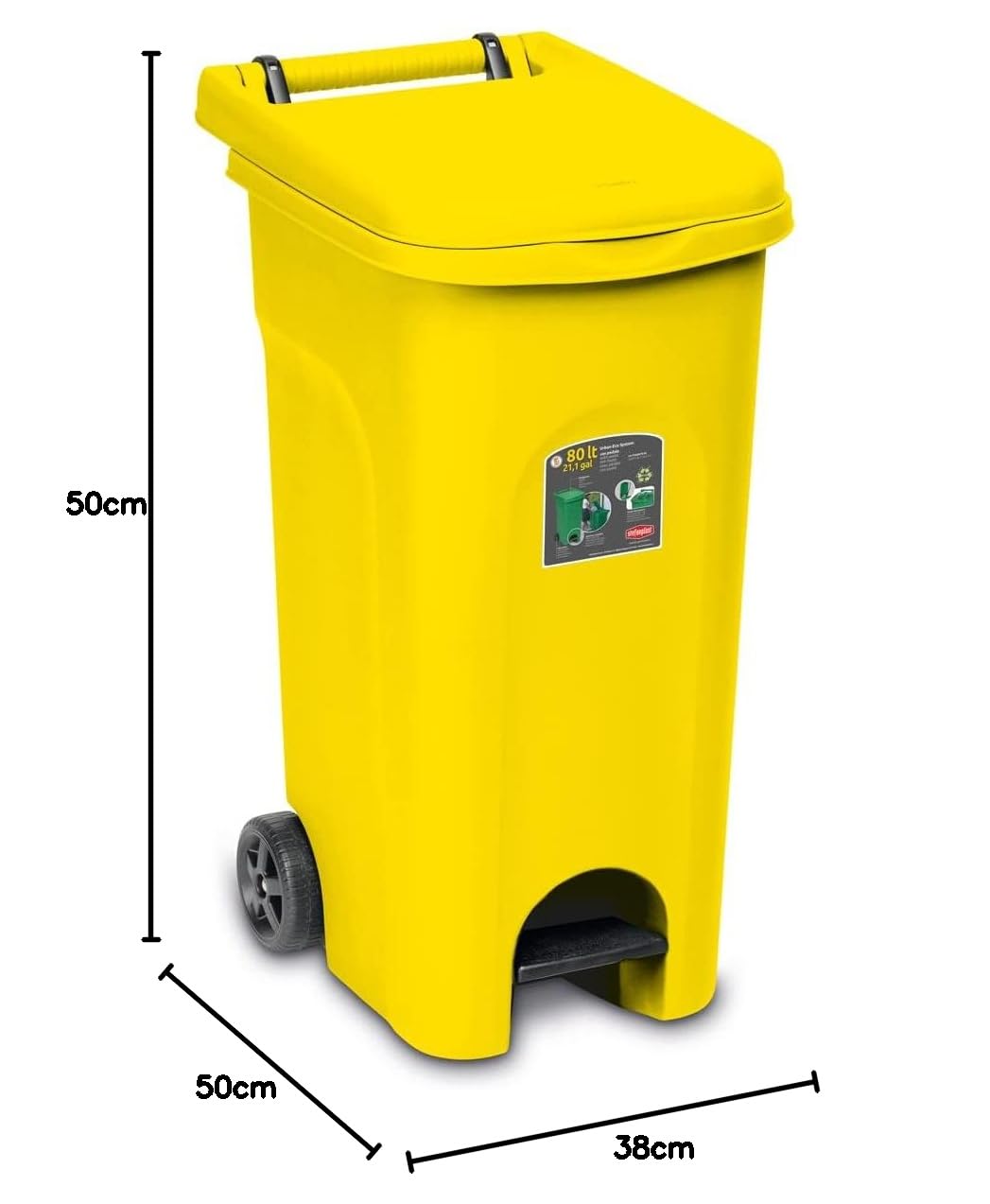 stefanplast-urban-eco-pattumiera-a-pedale-80-lt-gialla image 2