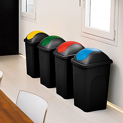 stefanplast-multipat-pattumiera-basculante-60-lt-nero-rosso-39x39x68-cm image 4
