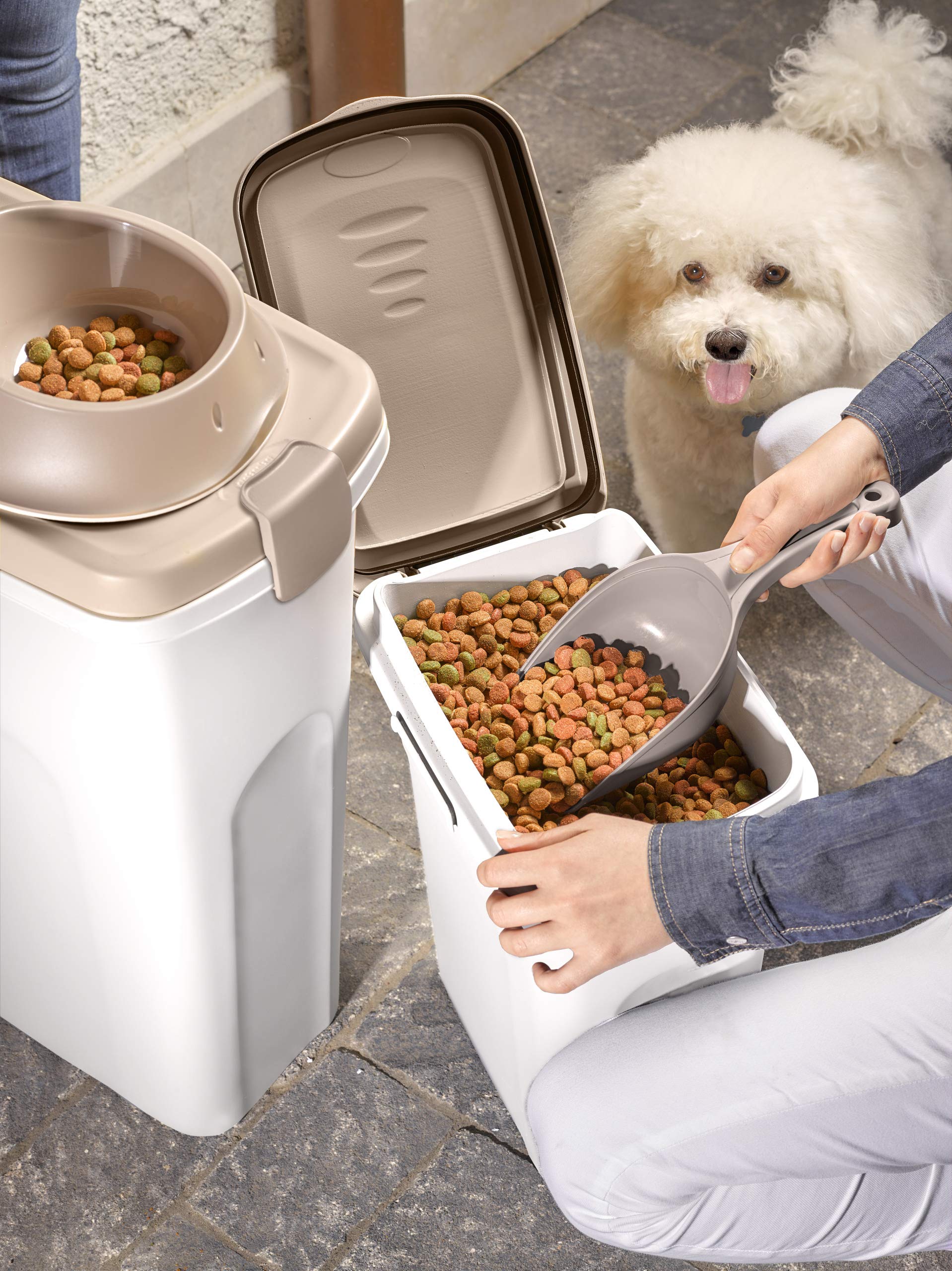stefanplast-break-contenitore-pet-food-40-l-con-chiusura-ermetica-bianco-tortora image 3
