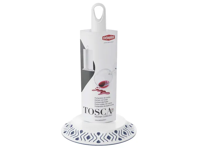 stefanplast-tosca-portarotolo-cucina-blu-17-cm image 1