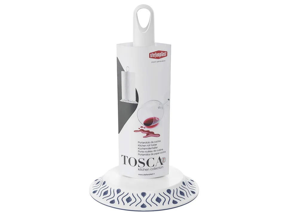 stefanplast-tosca-portarotolo-cucina-blu-17-cm image 1