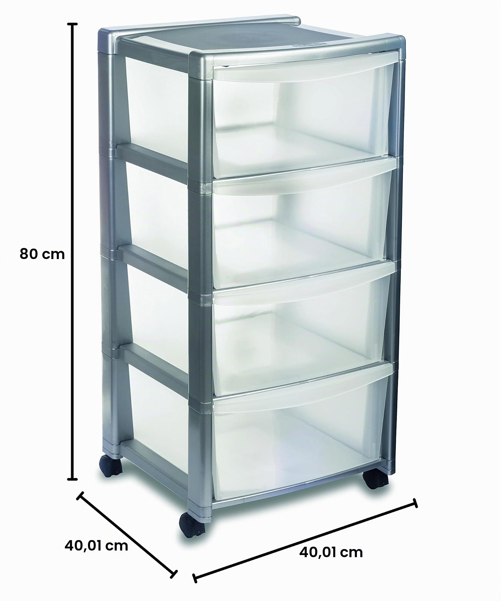stefanplast-libera-cassettiera-4-cassetti-con-ruote-40x40x80h-grigio-trasparente image 4