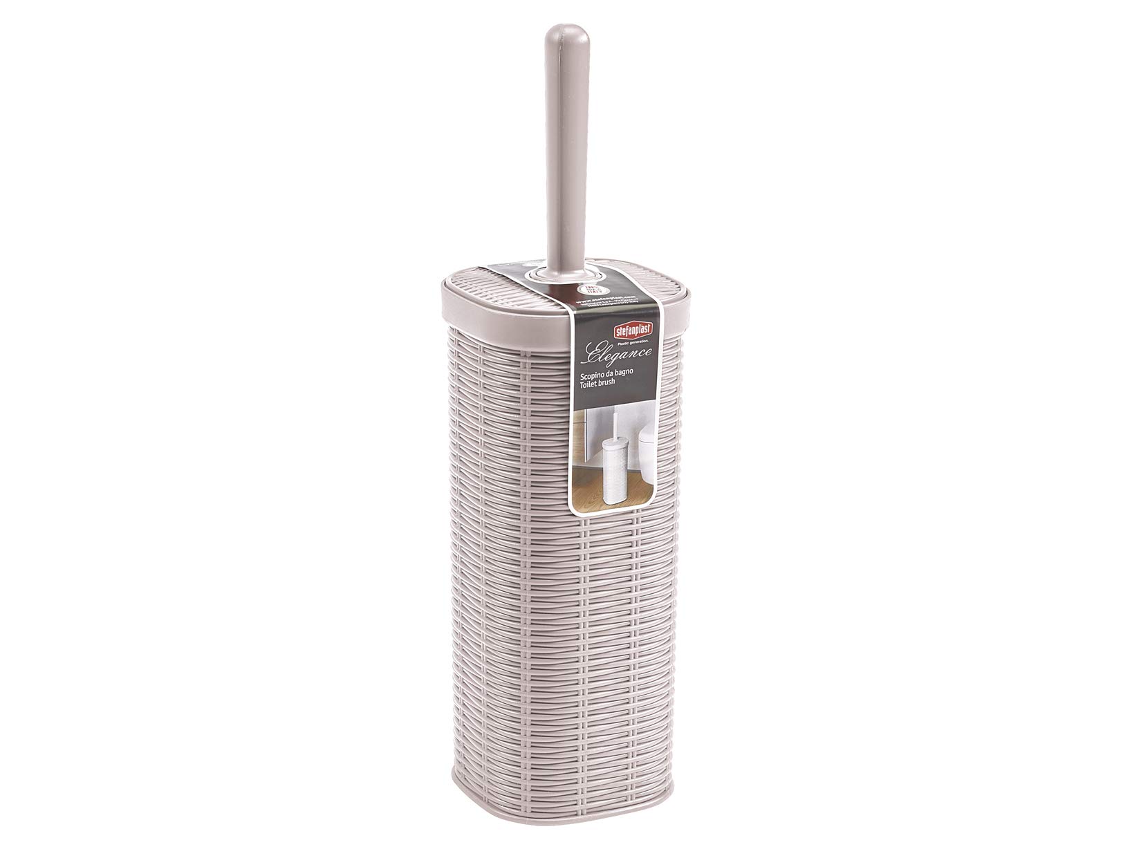 stefanplast-elegance-porta-scopino-cipria-12x12x40h-in-polipropilene-rattan image 1