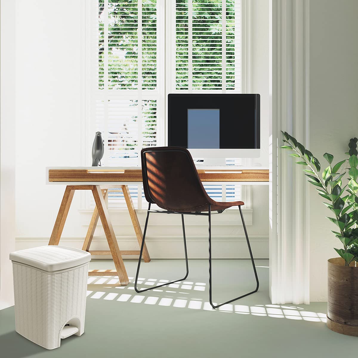 stefanplast-elegance-pattumiera-a-pedale-20-l-bianca-31x27-5x39-cm image 5