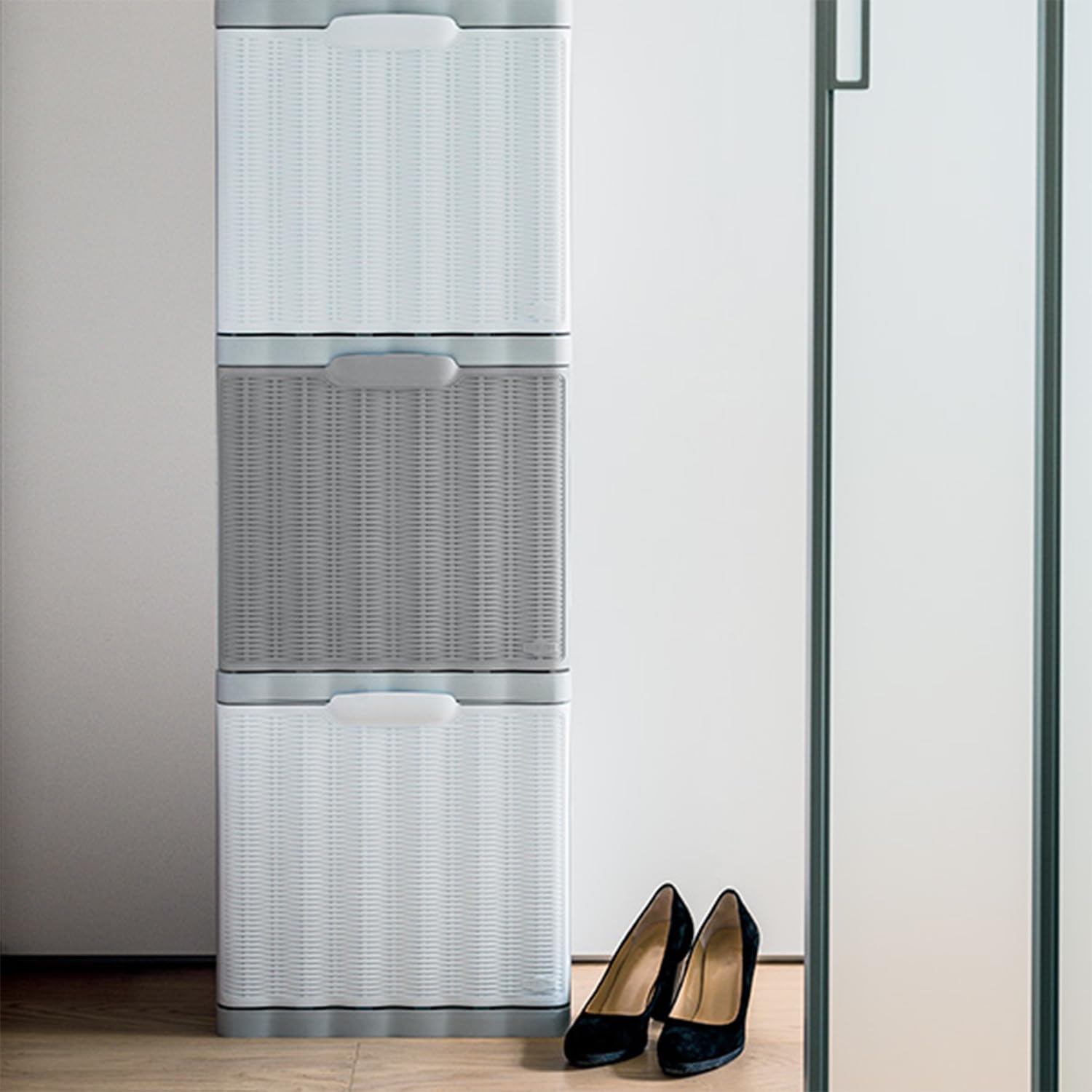 stefanplast-elegance-scarpiera-modulare-rattan-tortora-40x30x40h-cm image 5