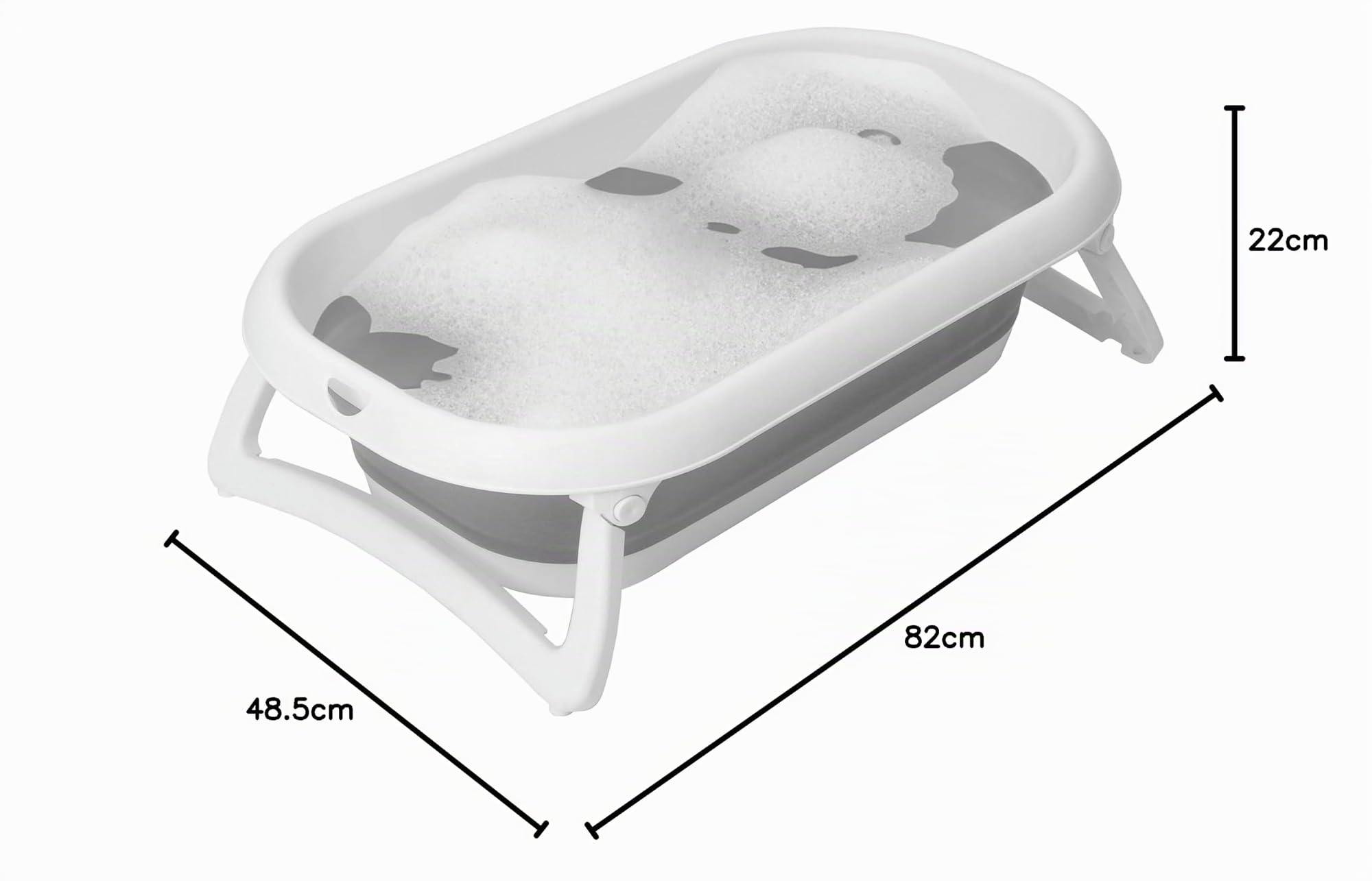 rotho-babydesign-baby-bath-2-go-vaschetta-bagnetto-pieghevole-grigio-bianco-82x4 image 8