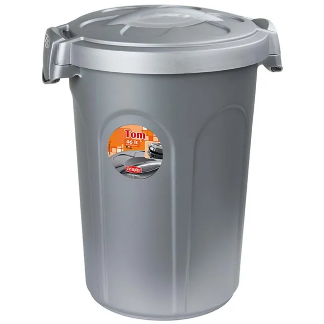 stefanplast-tom-contenitore-cibo-animali-46-l-argento-salvafreschezza image 1
