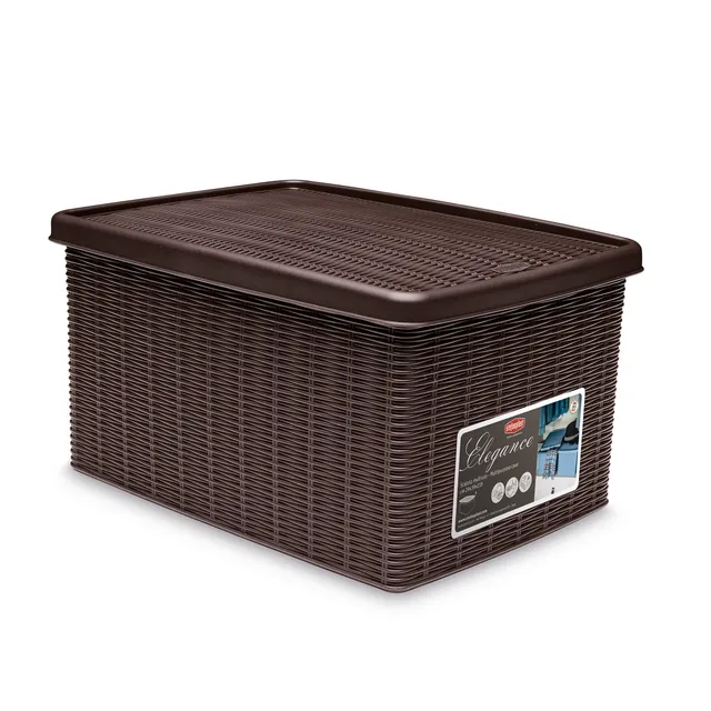stefanplast-elegance-scatola-m-chiusa-moka-29x39x21h-cm image 1