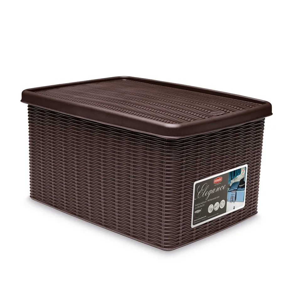 stefanplast-elegance-scatola-m-chiusa-moka-29x39x21h-cm image 1
