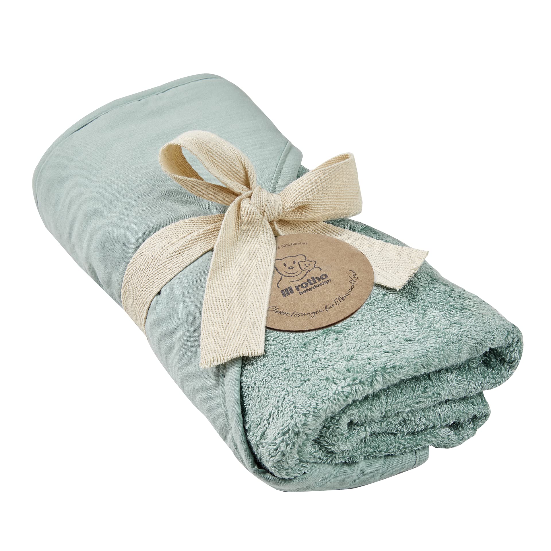 rotho-babydesign-asciugamano-con-cappuccio-lagoon-verde image 2
