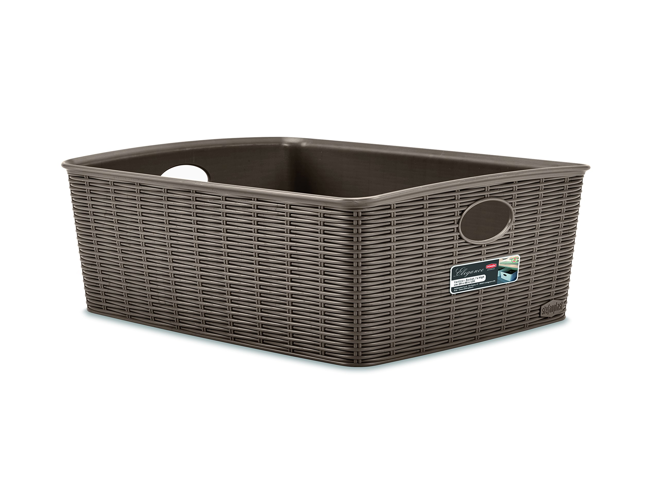 stefanplast-elegance-cestino-rattan-marrone-36x29x13-cm image 1