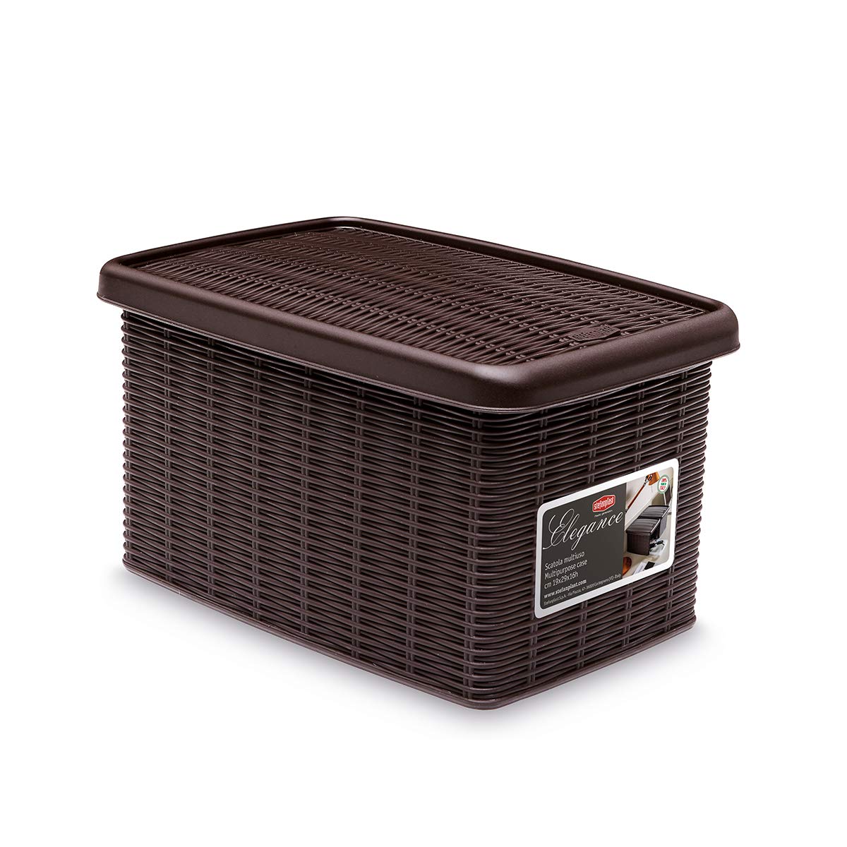 stefanplast-elegance-scatola-s-chiusa-moka-19x29x16-cm image 1