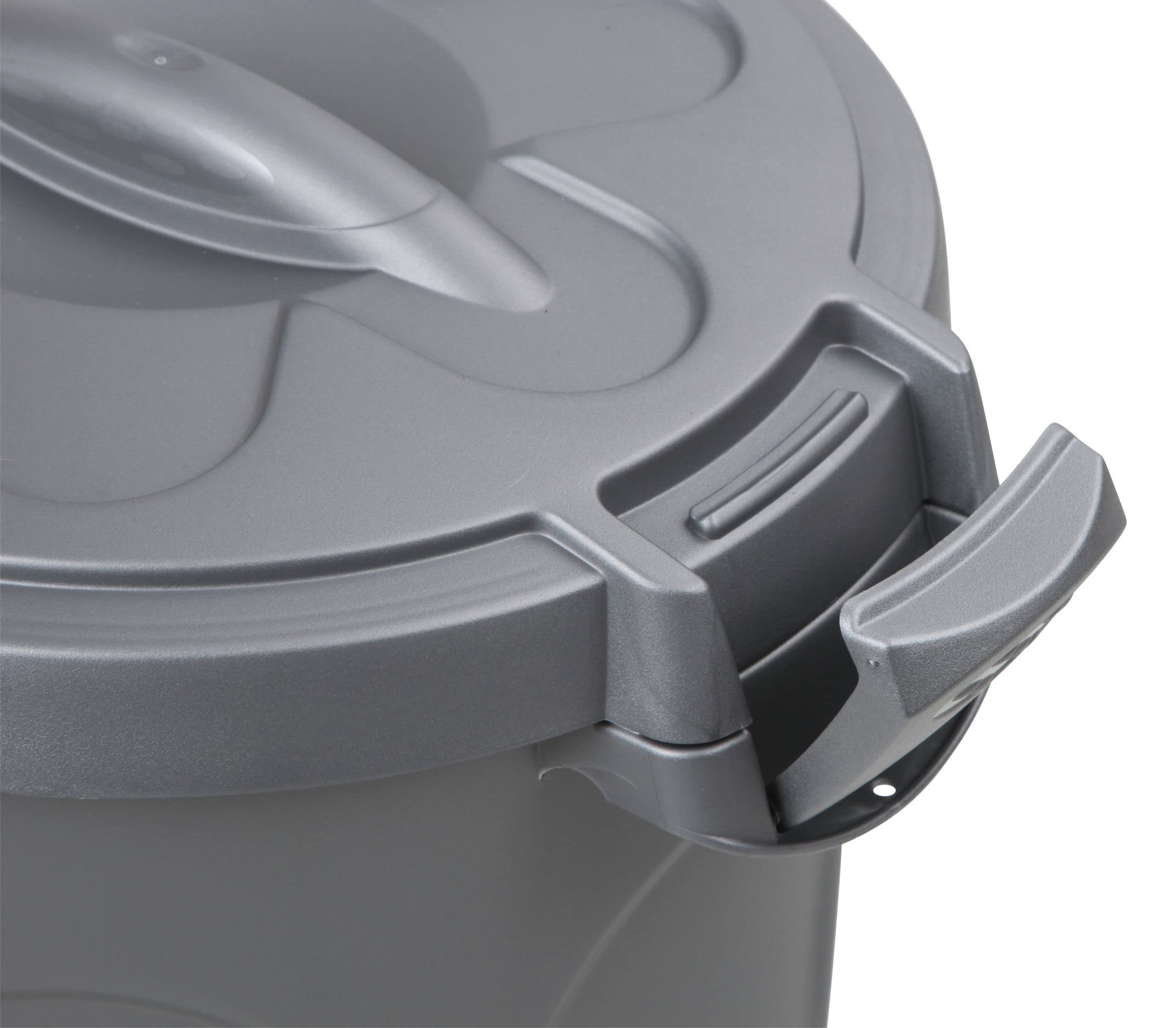 stefanplast-jerry-bidone-con-coperchio-23-l-silver image 2