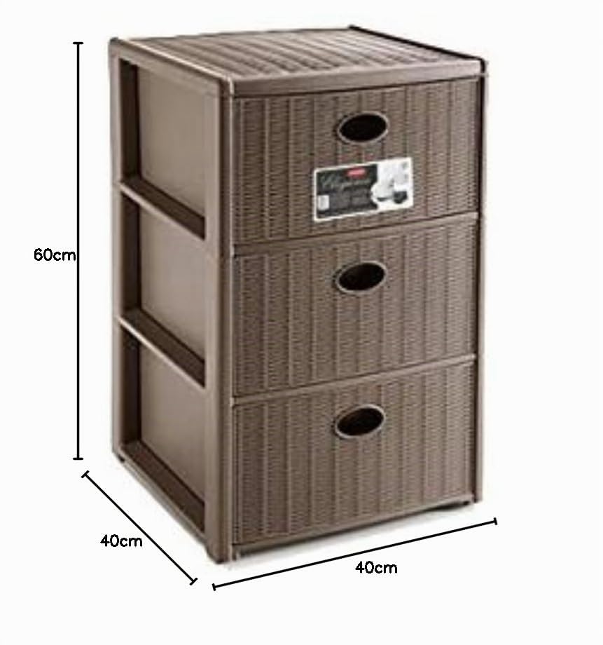 stefanplast-elegance-cassettiera-3-cassetti-tortora-40x40x60-cm image 3